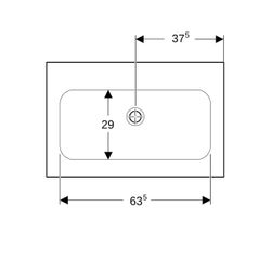 Geberit iCon Möbelwaschtisch 75x48cm ohne Hahnloch, ohne Überlauf, Weiß, KeraTect... GEBERIT-501844004 4025410895363 (Abb. 1)