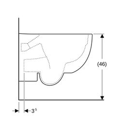 Geberit Renova Comfort Wand-WC Tiefspüler, erhöht, geschlossene Form, Rimfree Tiefe ... GEBERIT-500694011 4025416709787 (Abb. 1)