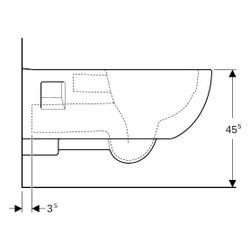 Geberit Renova Comfort Wand-WC Tiefspüler, verlängerte Ausladung, teilgeschlossene F... GEBERIT-500693011 4025416709756 (Abb. 1)