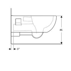 Geberit Renova Comfort Wand-WC Tiefspüler, verlängerte Ausladung, teilgeschlossene F... GEBERIT-500693018 4025410599117 (Abb. 1)