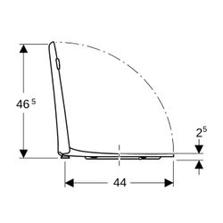 Geberit Renova Comfort WC-Sitz barrierefrei, antibakteriell, Befestigung von oben oh... GEBERIT-500679011 4025416224488 (Abb. 1)