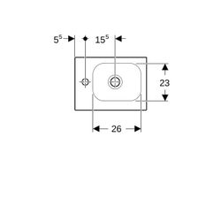 Geberit iCon Light Handwaschbecken 38x13x28cm, Weiß, Hahnloch links, ohne Überlauf, ... GEBERIT-501831001 4025410894458 (Abb. 1)