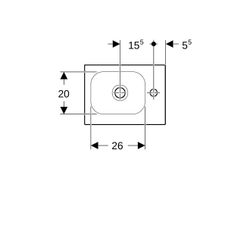 Geberit iCon Light Handwaschbecken 38x13x28cm, Weiß, matt, Hahnloch rechts, ohne Übe... GEBERIT-501830JT1 4025410071781 (Abb. 1)