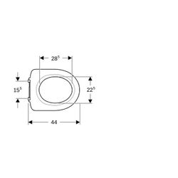 Geberit iCon WC-Sitzring barrierefrei, Befestigung von oben Weiß/Kunststoff... GEBERIT-501875001 4025410923233 (Abb. 1)