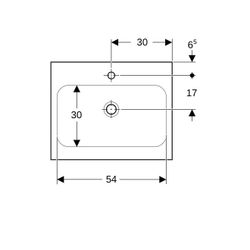 Geberit iCon Light Aufsatzwaschtisch, Breite 60cm, Tiefe 48cm, Hahnloch mittig, ohne... GEBERIT-501847005 4025410895493 (Abb. 1)