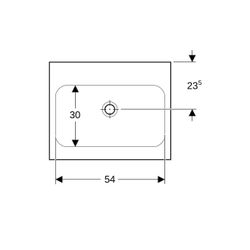 Geberit iCon Light Aufsatzwaschtisch, Breite 60cm, Tiefe 48cm, ohne Hahnloch, ohne Ü... GEBERIT-501847007 4025410895516 (Abb. 1)