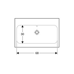 Geberit iCon Light Aufsatzwaschtisch, Breite 75cm, Tiefe 48cm, ohne Hahnloch, Überla... GEBERIT-501848004 4025410895561 (Abb. 1)