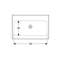 Geberit iCon Light Aufsatzwaschtisch, Breite 75cm, Tiefe 48cm, ohne Hahnloch, ohne Ü... GEBERIT-501848007 4025410895592 (Abb. 1)