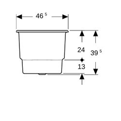 Geberit Bambini Sitzbadewanne Länge 71,5cm, Breite 46,5cm, Höhe 39,5cm, Alpinweiß... GEBERIT-407730016 4022009323863 (Abb. 1)