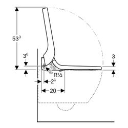 Geberit AquaClean Tuma Comfort WC-Aufsatz, Spezialanfertigung, Alpinweiß... GEBERIT-004300111 4025416199755 (Abb. 1)