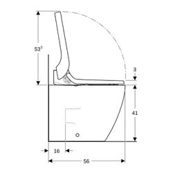 Geberit AquaClean Tuma Comfort WC-Komplettanlage Stand-WC, wandbündig, Weiß/Glas... GEBERIT-146310SI1 4025410677815 (Abb. 1)