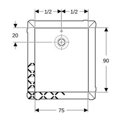 Geberit Olona Rechteckduschwanne mit Dichtvlies 90x75cm, Mattweiß... GEBERIT-550905001 4025410874108 (Abb. 1)