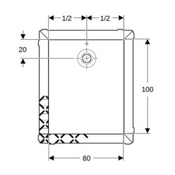 Geberit Olona Rechteckduschwanne mit Dichtvlies 100x80cm, Mattweiß... GEBERIT-550909001 4025410873392 (Abb. 1)