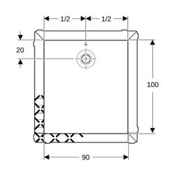 Geberit Olona Rechteckduschwanne mit Dichtvlies 100x90cm, Mattweiß... GEBERIT-550910001 4025410873415 (Abb. 1)