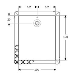 Geberit Olona Rechteckduschwanne mit Dichtvlies 120x100cm, Mattweiß... GEBERIT-550915001 4025410873262 (Abb. 1)
