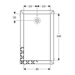 Geberit Olona Rechteckduschwanne mit Dichtvlies 140x80cm, Mattweiß... GEBERIT-550918001 4025410874139 (Abb. 1)