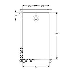 Geberit Olona Rechteckduschwanne mit Dichtvlies 160x90cm, Mattweiß... GEBERIT-550924001 4025410873460 (Abb. 1)