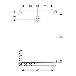 Geberit Olona Rechteckduschwanne mit Dichtvlies 160x100cm, Mattweiß... GEBERIT-550925001 4025410873408 (Abb. 1)