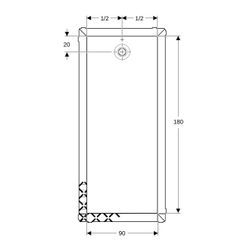 Geberit Olona Rechteckduschwanne mit Dichtvlies 180x90cm, Mattweiß... GEBERIT-550940001 4025410874146 (Abb. 1)