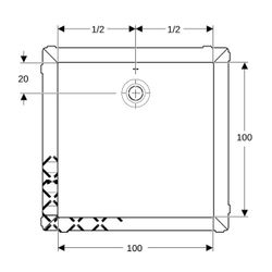 Geberit Olona quadratische Duschwanne mit Dichtvlies 100x100cm, Weiß... GEBERIT-550902001 4025410872999 (Abb. 1)