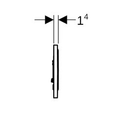 Geberit Sigma 10 Drückerplatte, für Spül-Stopp-Spülung Weiß, Hochglanz verchromt... GEBERIT-115758KJ5 4025416197898 (Abb. 1)