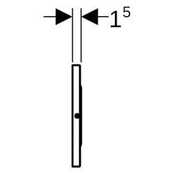 Geberit Sigma10 WC-Steuerung elektronisch Netz, 2-Mengen-Auslösung, Weiß, Hochglanz ... GEBERIT-115907KJ6 4025410531971 (Abb. 1)