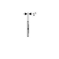 Geberit Sigma 10 WC-Steuerung elektronisch Netz, 2-Mengen-Auslösung, Edelstahl gebür... GEBERIT-115907SN6 4025410531162 (Abb. 1)