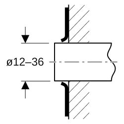 Geberit Abdichtscheibe für Anschlüsse, 12-36mm, PUR, Vliesbeschichtet, Selbstklebend... GEBERIT-601812001 4025416218272 (Abb. 1)