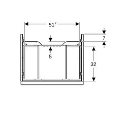 Geberit iCon Unterschrank für Waschtisch, 1 Schublade Waschtisch 60cm, Weiß lackiert... GEBERIT-502310011 4025410941435 (Abb. 1)