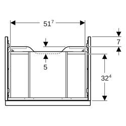 Geberit iCon Unterschrank für Waschtisch, 1 Schublade Waschtisch 60cm, Weiß lackiert... GEBERIT-502310011 4025410941435 (Abb. 1)