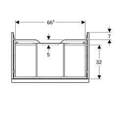 Geberit iCon Unterschrank für Waschtisch, 1 Schublade Waschtisch 75cm, Weiß, lackier... GEBERIT-502311012 4025410941473 (Abb. 1)