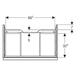 Geberit iCon Unterschrank für Waschtisch, 1 Schublade Waschtisch 75cm, Weiß lackiert... GEBERIT-502311013 4025410941480 (Abb. 1)