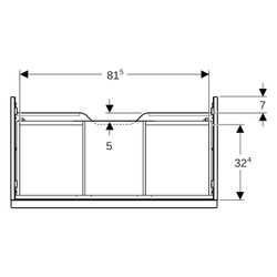 Geberit iCon Unterschrank für Waschtisch, 1 Schublade Waschtisch 90cm, Eiche, Melami... GEBERIT-502312JH1 4025410942654 (Abb. 1)