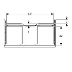 Geberit iCon Unterschrank für Waschtisch 1 Schublade Waschtisch 90cm Sandgrau lackie... GEBERIT-502312JL1 4025410942678 (Abb. 1)