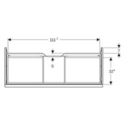 Geberit iCon Unterschrank für Waschtisch, 1 Schublade Waschtisch 120cm, Eiche, Melam... GEBERIT-502313JH1 4025410942692 (Abb. 1)