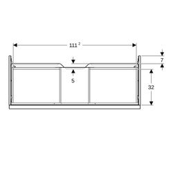 Geberit iCon Unterschrank für Waschtisch 1 Schublade Waschtisch 120cm Sandgrau lacki... GEBERIT-502313JL1 4025410942715 (Abb. 1)