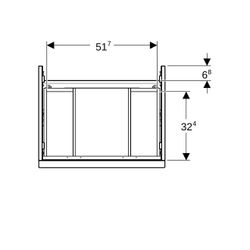 Geberit iCon Unterschrank für Waschtisch, 2 Schubladen Waschtisch 60cm, Weiß, lackie... GEBERIT-502303013 4025410941244 (Abb. 1)
