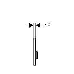 Geberit Typ 50 Drückerplatte Urinalsteuerung mit pneumatischer Spülauslösung, Rauchg... GEBERIT-116016SD5 4025416195450 (Abb. 1)