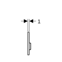 Geberit Typ 50 Drückerplatte Urinalsteuerung mit pneumatischer Spülauslösung, verchr... GEBERIT-116016GH5 4025416844549 (Abb. 1)
