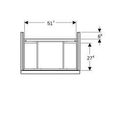 Geberit iCon Unterschrank für Waschtisch 2 Schubladen verkürzte Ausladung WT 60cm La... GEBERIT-502307JK1 4025410942463 (Abb. 1)