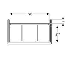 Geberit iCon Unterschrank für WT 2 Schubladen verkürzte Ausladung WT 75cm, Nussbaum ... GEBERIT-502308JR1 4025410942524 (Abb. 1)