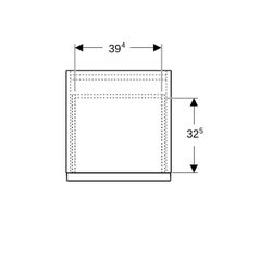 Geberit iCon Seitenschrank mit zwei Schubladen H 60cm, Weiß, lackiert hochglänzend/H... GEBERIT-502315012 4025410941596 (Abb. 1)