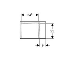 Geberit iCon Seitenelement, 37x40x24,5cm, Weiß lackiert hochglänzend... GEBERIT-502324011 4025410941770 (Abb. 1)