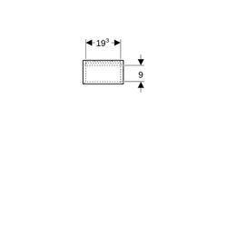Geberit iCon Regal rechteckig, 22,5x70x13,2cm, Weiß lackiert hochglänzend... GEBERIT-502320011 4025410941695 (Abb. 1)