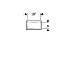 Geberit iCon Wandbox quadratisch, 22,5x23,3x13,2cm, Weiß lackiert hochglänzend... GEBERIT-502321011 4025410941718 (Abb. 1)