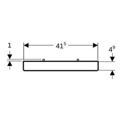 Geberit Handtuchhalter für Badezimmermöbel 42,4x1,9x4,9cm, Mattschwarz... GEBERIT-502328141 4025410764539 (Abb. 1)