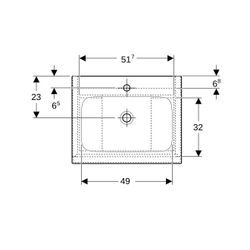 Geberit iCon Set Möbelwaschtisch schmaler Rand 2 Schubladen Ansch. 60cm KeraTect Wei... GEBERIT-502331013 4025410941893 (Abb. 1)