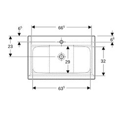 Geberit iCon Set Möbelwaschtisch schmaler Rand 2 Schubladen Ansch. 75cm KeraTect Eic... GEBERIT-502332JH1 4025410943316 (Abb. 1)