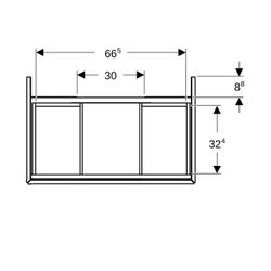 Geberit ONE Unterschrank für Waschtisch, 2 Schubladen, B Waschtisch 75cm, H 50,4cm T... GEBERIT-505262006 4025410935892 (Abb. 1)
