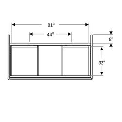 Geberit ONE Unterschrank für Waschtisch, 2 Schubladen, B Waschtisch 90cm, H 50,4cm T... GEBERIT-505263006 4025410935960 (Abb. 1)